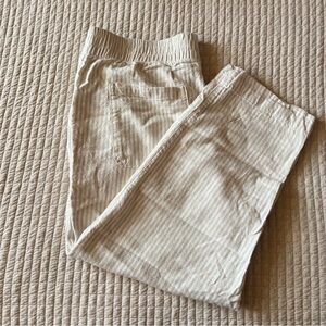Old Navy Cream Striped Pants